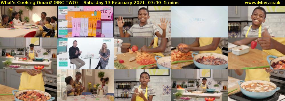 What's Cooking Omari? (BBC TWO) Saturday 13 February 2021 07:40 - 07:45