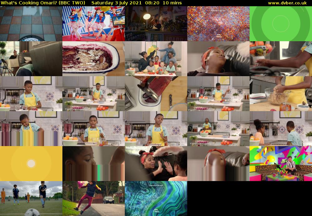 What's Cooking Omari? (BBC TWO) Saturday 3 July 2021 08:20 - 08:30