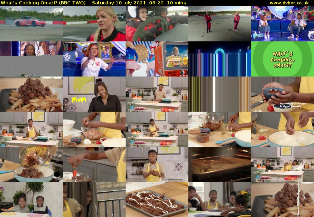 What's Cooking Omari? (BBC TWO) Saturday 10 July 2021 08:20 - 08:30
