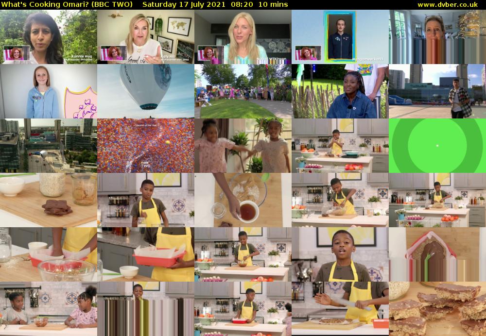 What's Cooking Omari? (BBC TWO) Saturday 17 July 2021 08:20 - 08:30