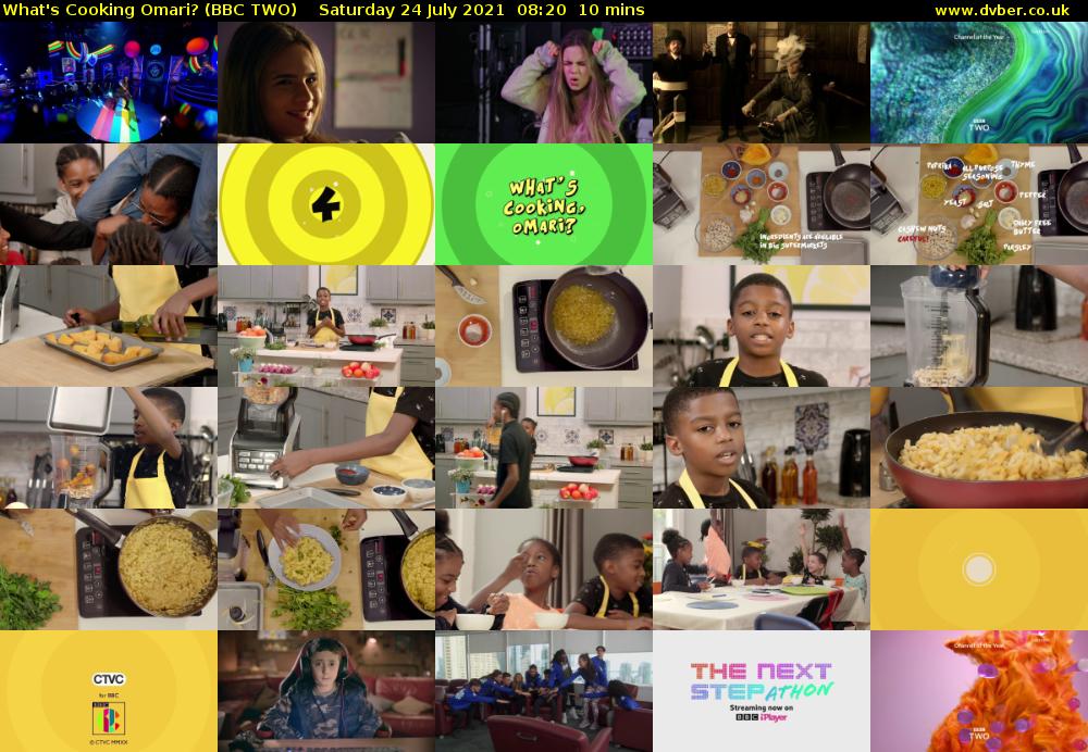What's Cooking Omari? (BBC TWO) Saturday 24 July 2021 08:20 - 08:30