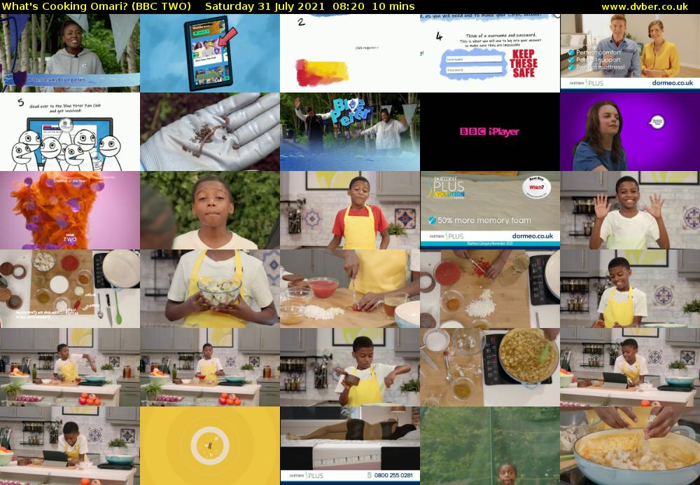 What's Cooking Omari? (BBC TWO) Saturday 31 July 2021 08:20 - 08:30