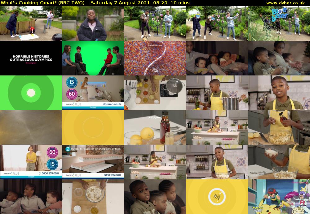 What's Cooking Omari? (BBC TWO) Saturday 7 August 2021 08:20 - 08:30