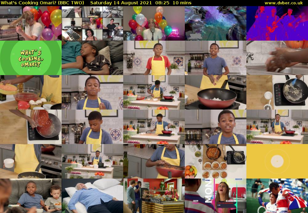 What's Cooking Omari? (BBC TWO) Saturday 14 August 2021 08:25 - 08:35