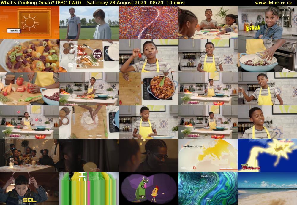 What's Cooking Omari? (BBC TWO) Saturday 28 August 2021 08:20 - 08:30