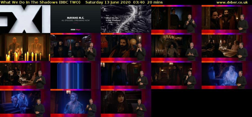 What We Do In The Shadows (BBC TWO) Saturday 13 June 2020 03:40 - 04:00