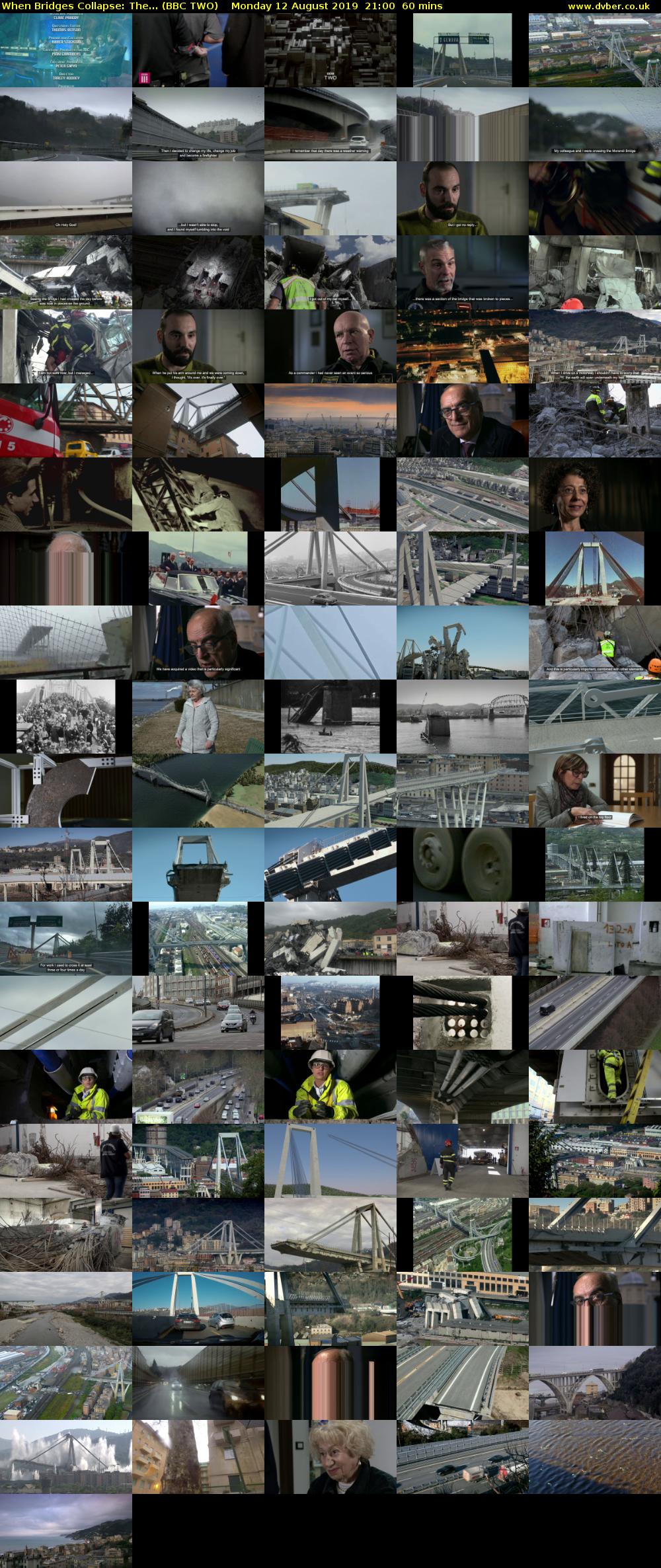 When Bridges Collapse: The... (BBC TWO) Monday 12 August 2019 21:00 - 22:00