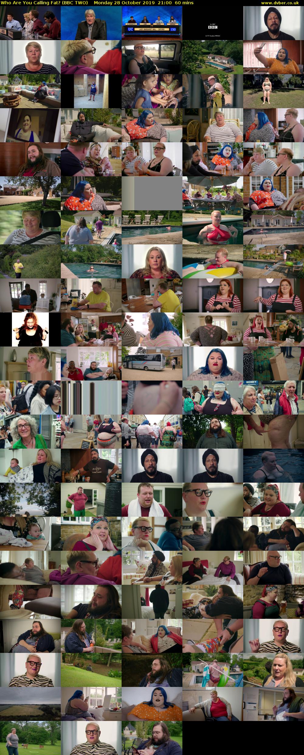 Who Are You Calling Fat? (BBC TWO) Monday 28 October 2019 21:00 - 22:00