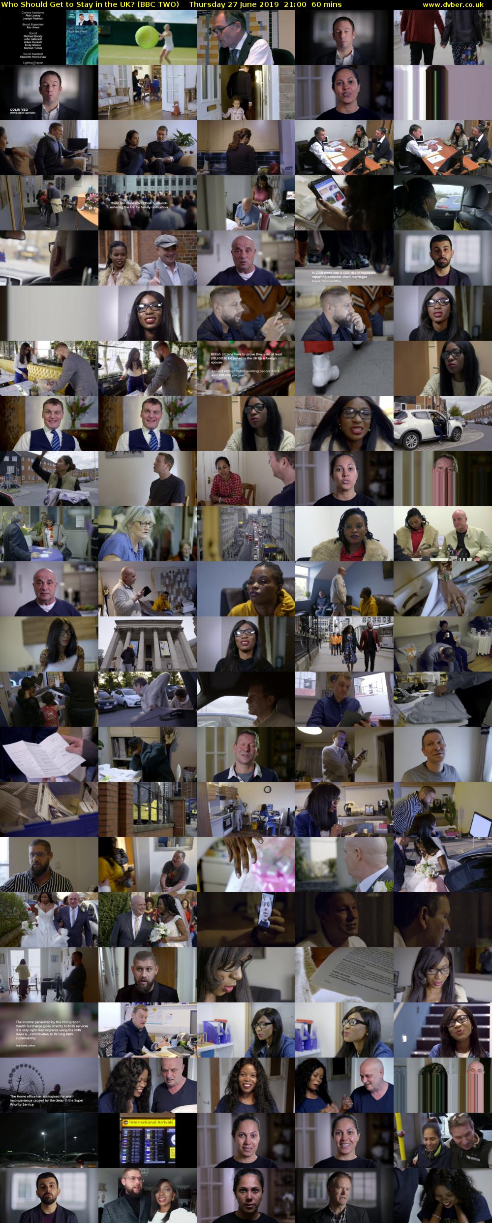 Who Should Get to Stay in the UK? (BBC TWO) Thursday 27 June 2019 21:00 - 22:00