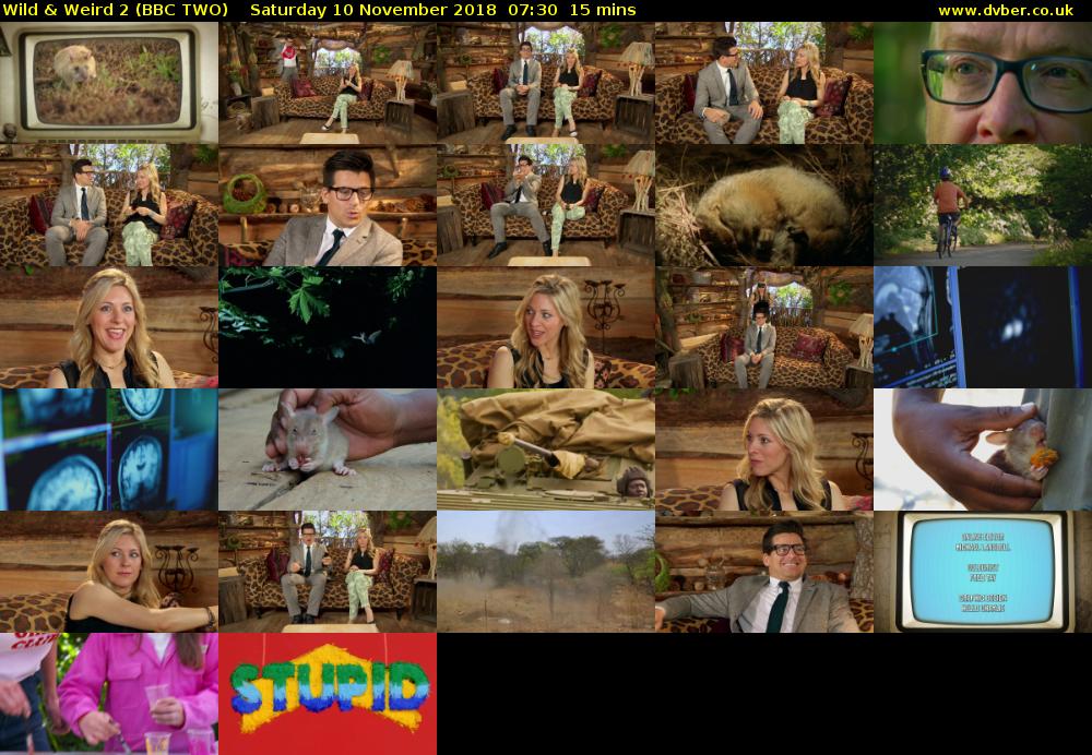 Wild & Weird 2 (BBC TWO) Saturday 10 November 2018 07:30 - 07:45