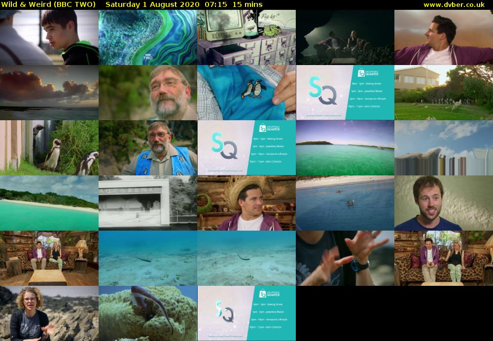 Wild & Weird (BBC TWO) Saturday 1 August 2020 07:15 - 07:30
