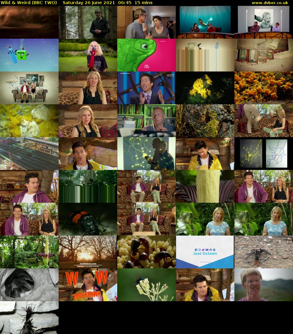 Wild & Weird (BBC TWO) Saturday 26 June 2021 06:45 - 07:00