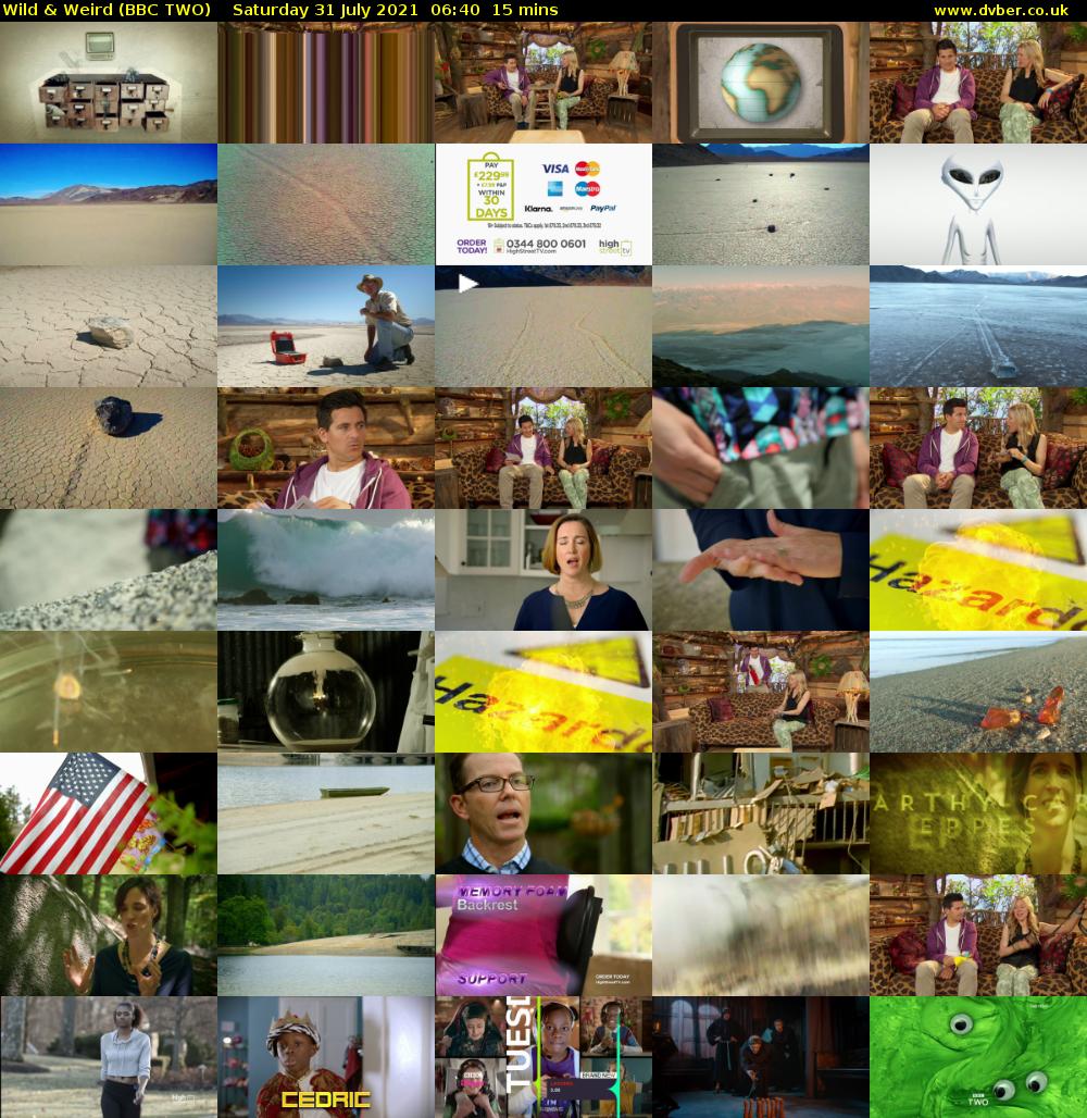 Wild & Weird (BBC TWO) Saturday 31 July 2021 06:40 - 06:55