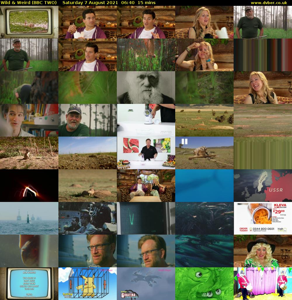 Wild & Weird (BBC TWO) Saturday 7 August 2021 06:40 - 06:55