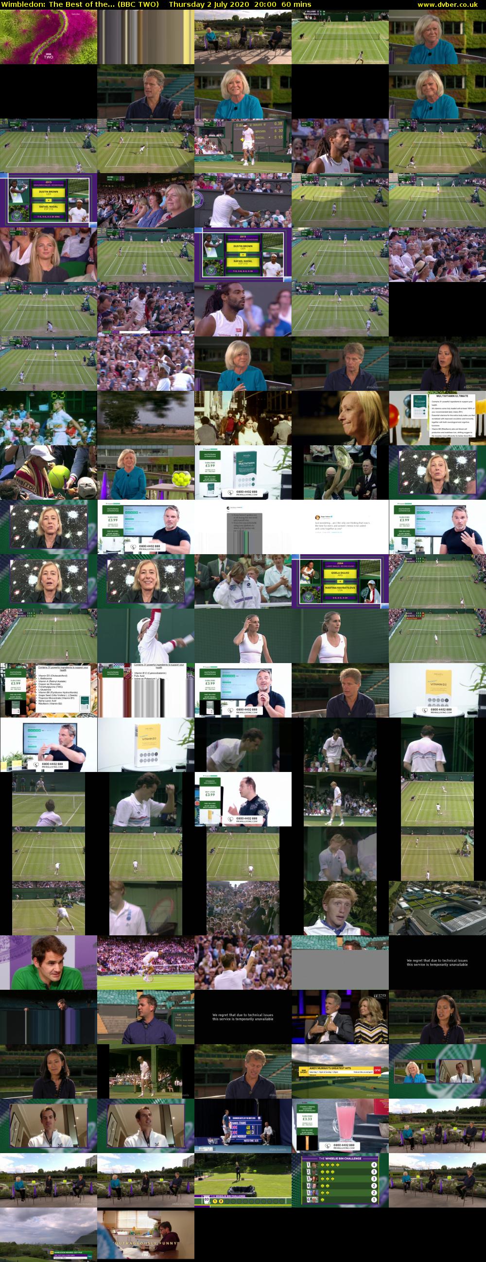 Wimbledon: The Best of the... (BBC TWO) Thursday 2 July 2020 20:00 - 21:00