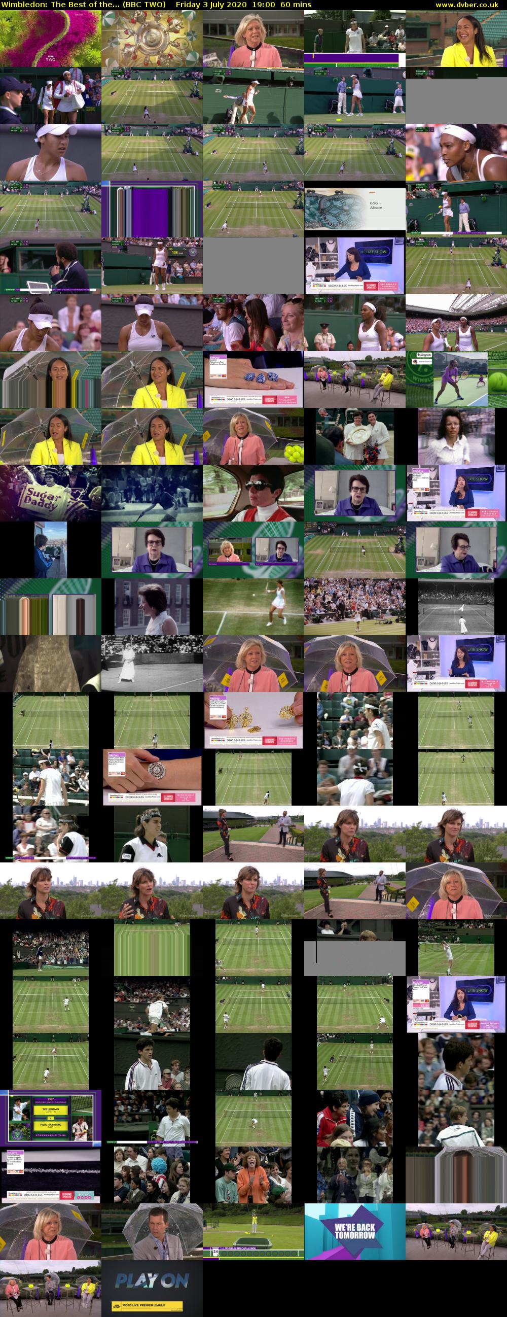 Wimbledon: The Best of the... (BBC TWO) Friday 3 July 2020 19:00 - 20:00