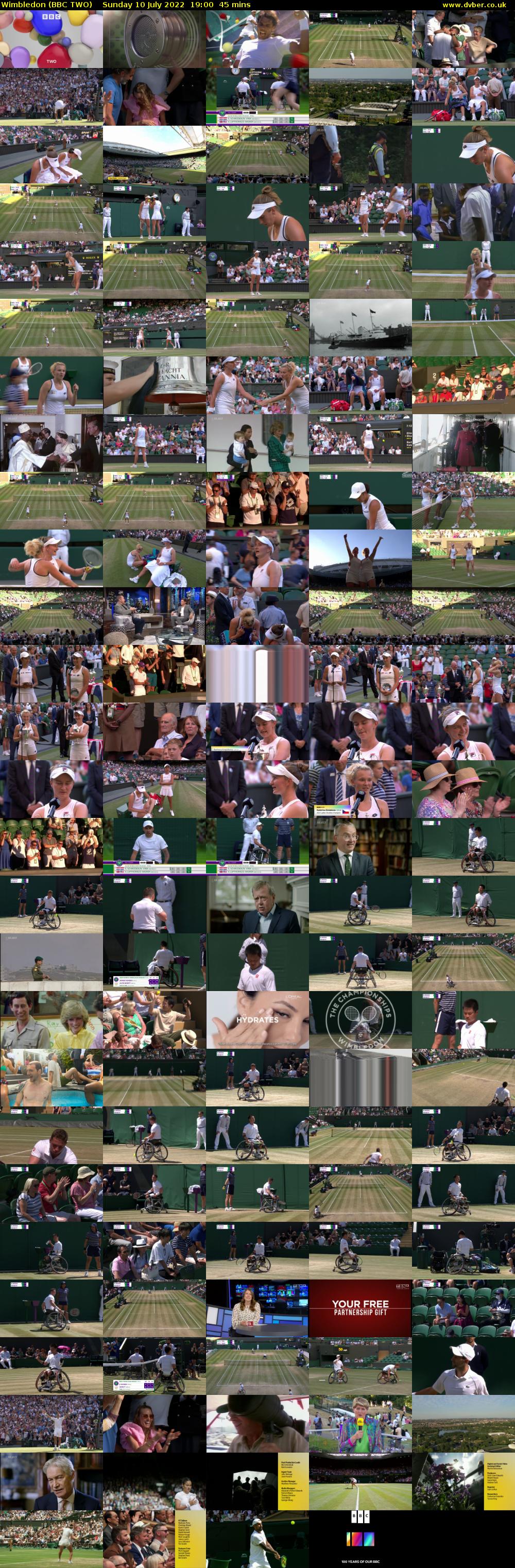 Wimbledon (BBC TWO) Sunday 10 July 2022 19:00 - 19:45