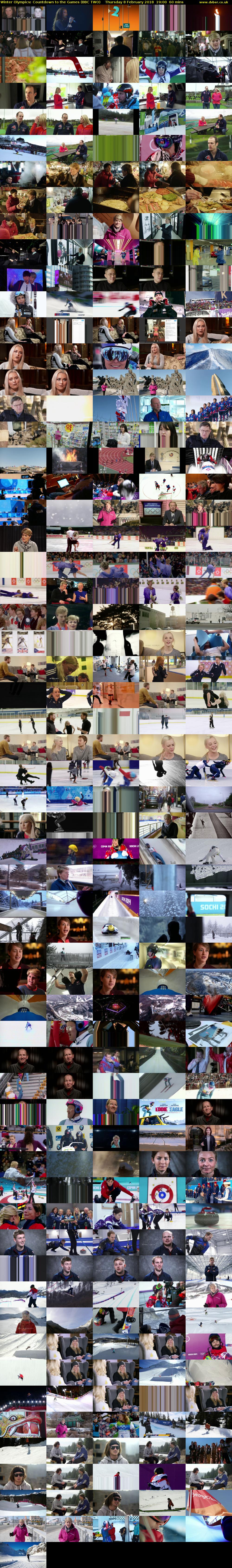 Winter Olympics: Countdown to the Games (BBC TWO) Thursday 8 February 2018 19:00 - 20:00