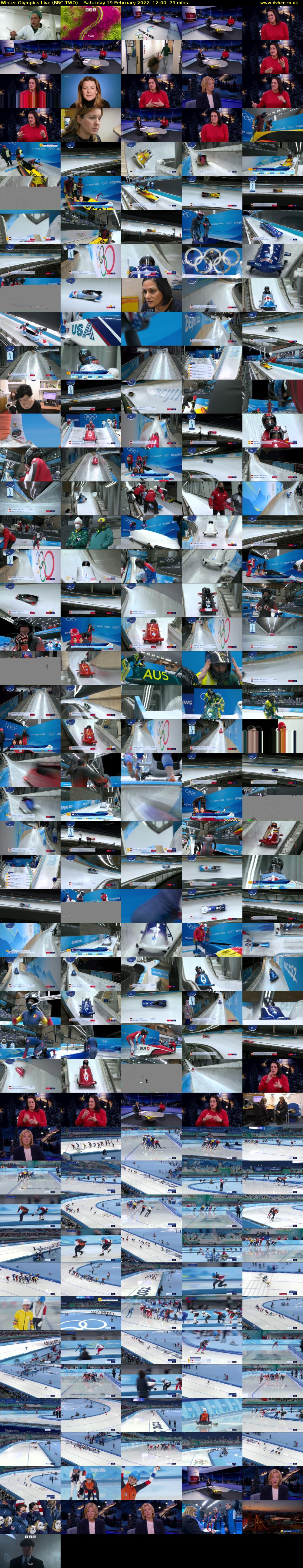 Winter Olympics Live (BBC TWO) Saturday 19 February 2022 12:00 - 13:15