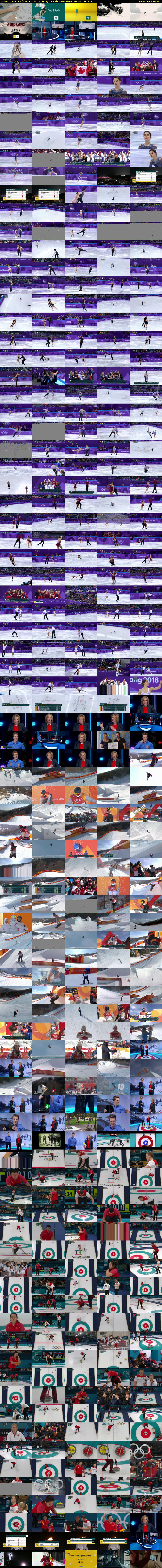 Winter Olympics (BBC TWO) Sunday 11 February 2018 16:30 - 18:00