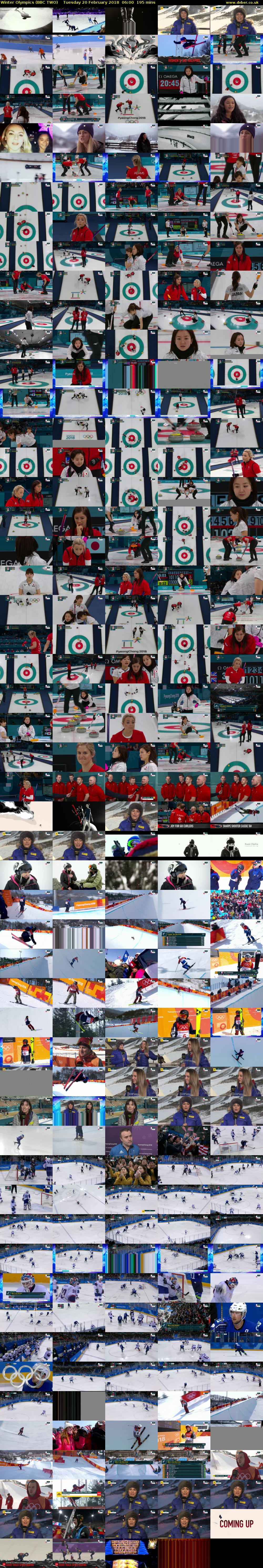 Winter Olympics (BBC TWO) Tuesday 20 February 2018 06:00 - 09:15