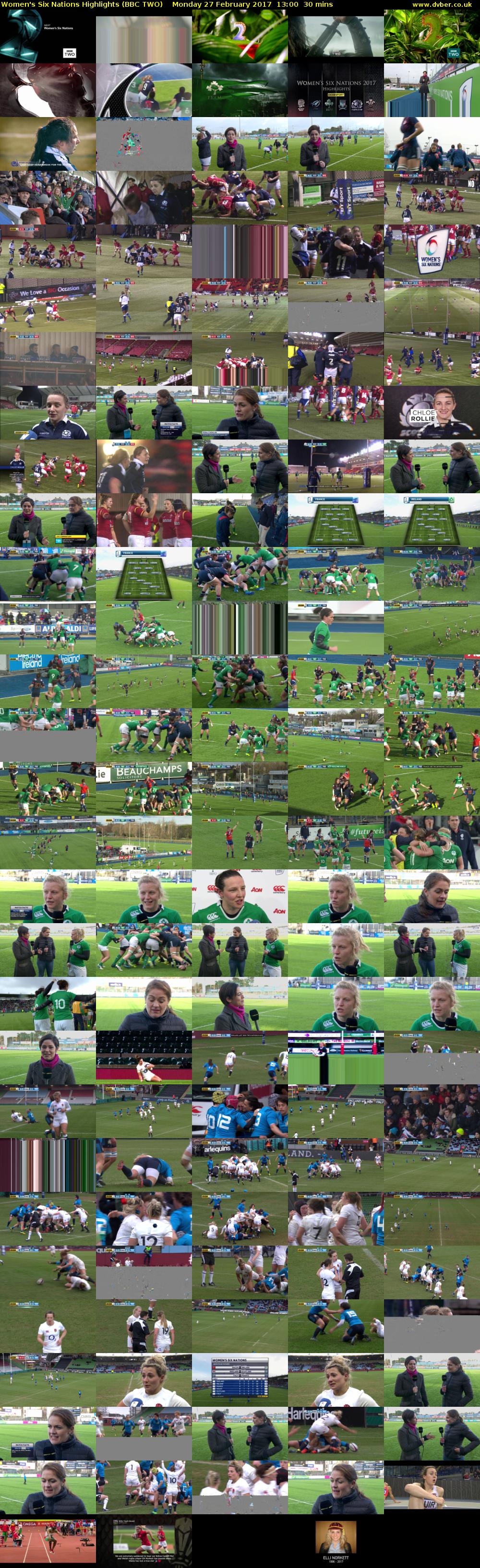 Women's Six Nations Highlights (BBC TWO) Monday 27 February 2017 13:00 - 13:30