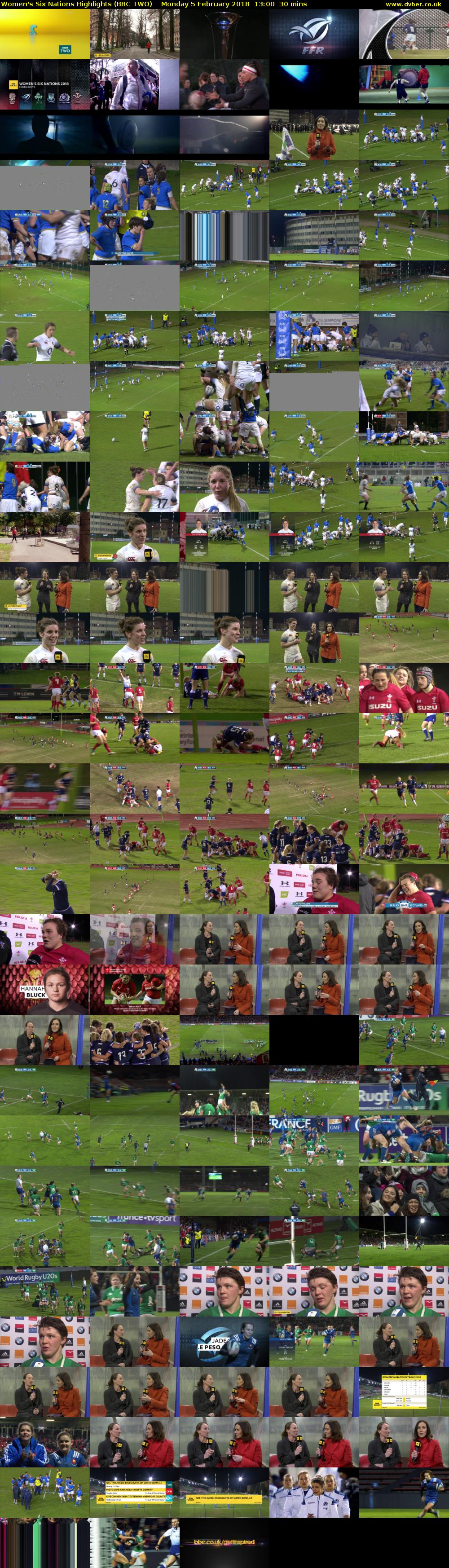 Women's Six Nations Highlights (BBC TWO) Monday 5 February 2018 13:00 - 13:30