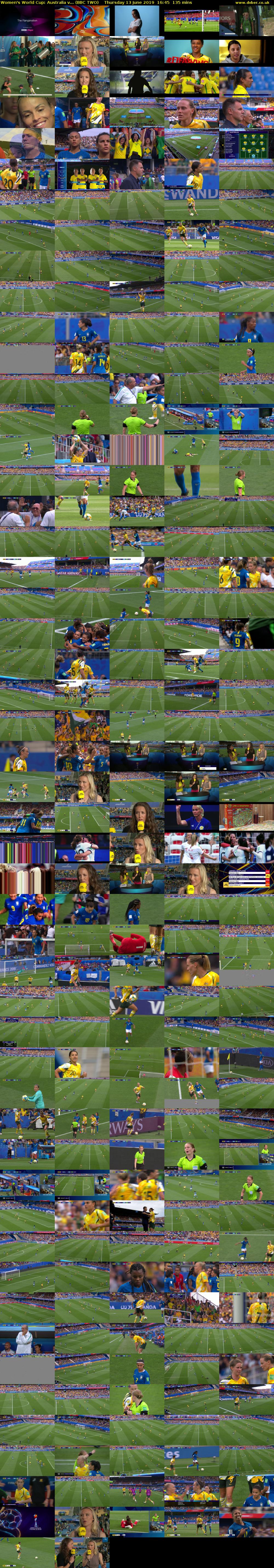 Women's World Cup: Australia v... (BBC TWO) Thursday 13 June 2019 16:45 - 19:00