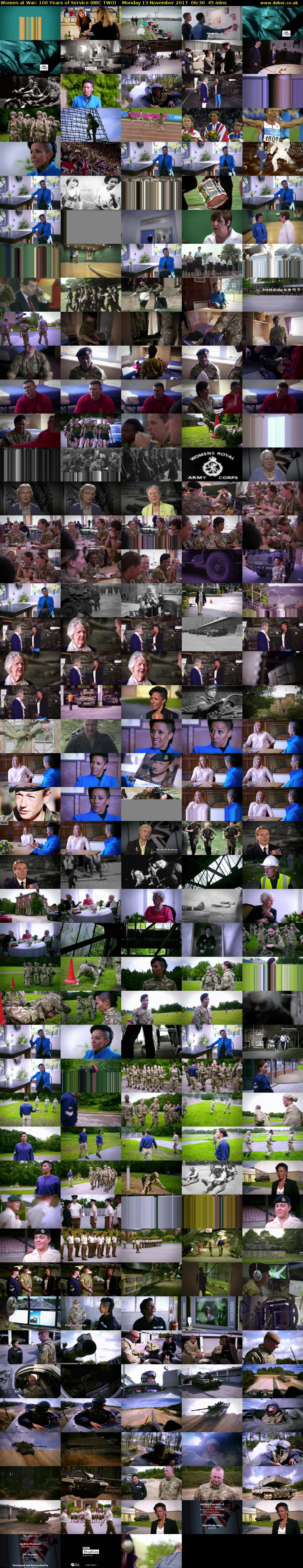 Women at War: 100 Years of Service (BBC TWO) Monday 13 November 2017 06:30 - 07:15