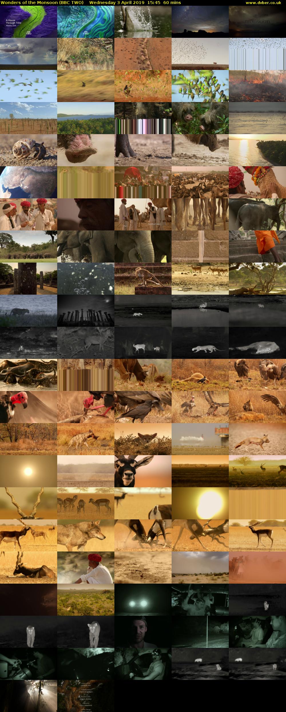 Wonders of the Monsoon (BBC TWO) Wednesday 3 April 2019 15:45 - 16:45