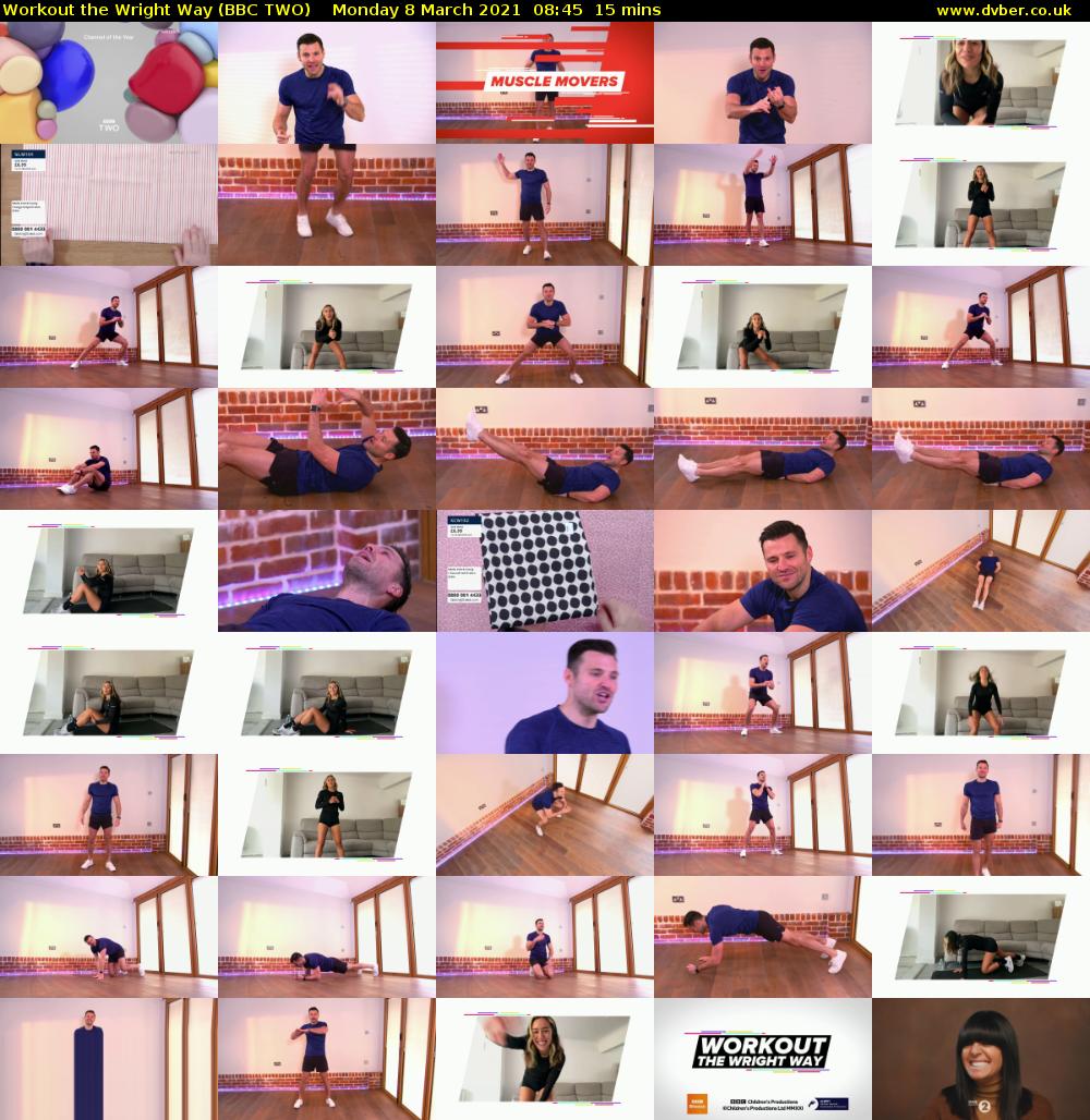 Workout the Wright Way (BBC TWO) Monday 8 March 2021 08:45 - 09:00