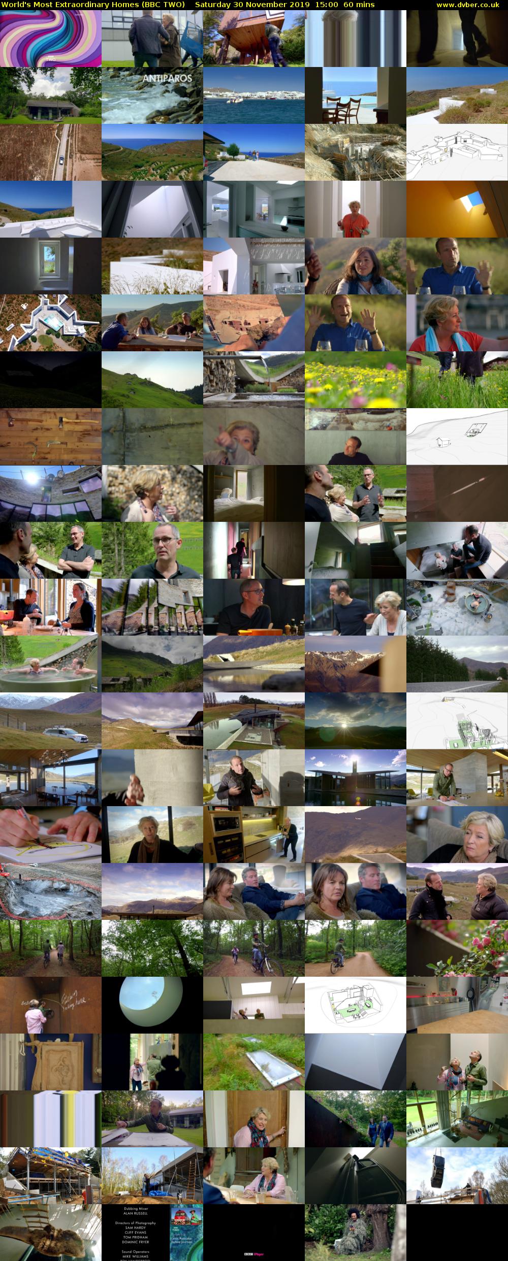 World's Most Extraordinary Homes (BBC TWO) Saturday 30 November 2019 15:00 - 16:00