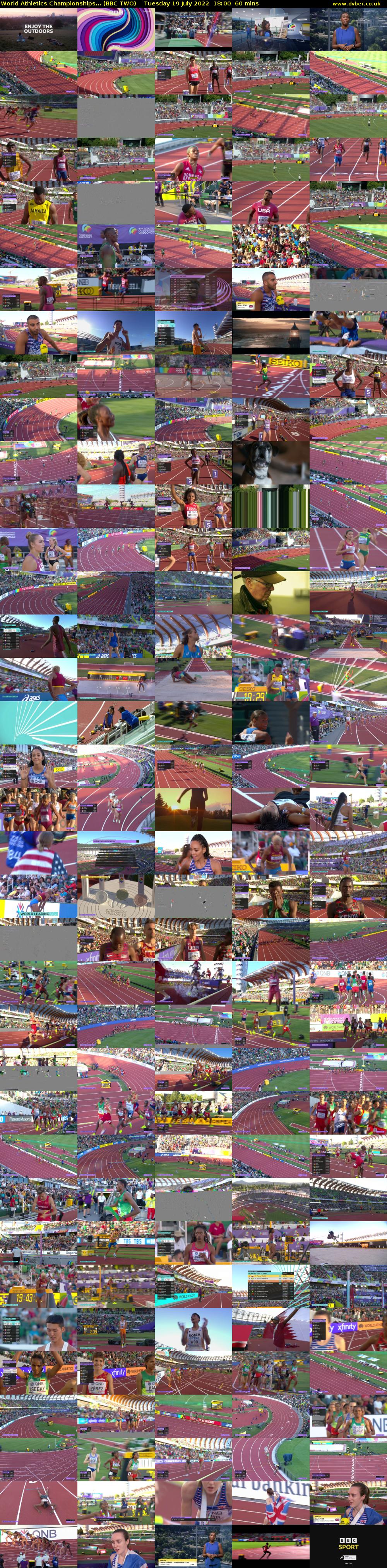World Athletics Championships... (BBC TWO) Tuesday 19 July 2022 18:00 - 19:00