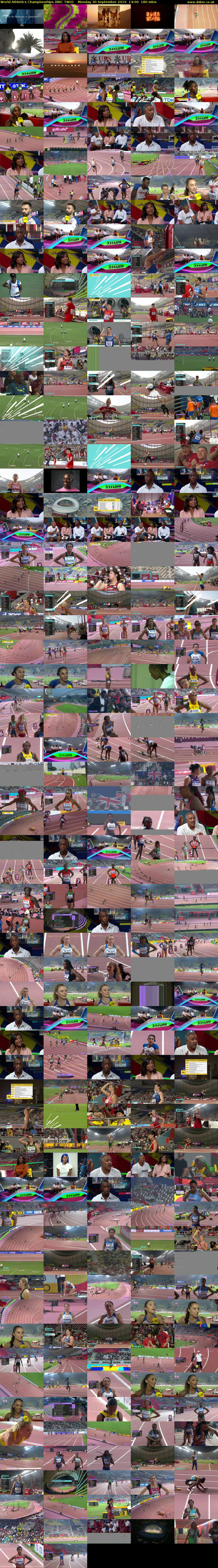 World Athletics Championships (BBC TWO) Monday 30 September 2019 14:00 - 17:00
