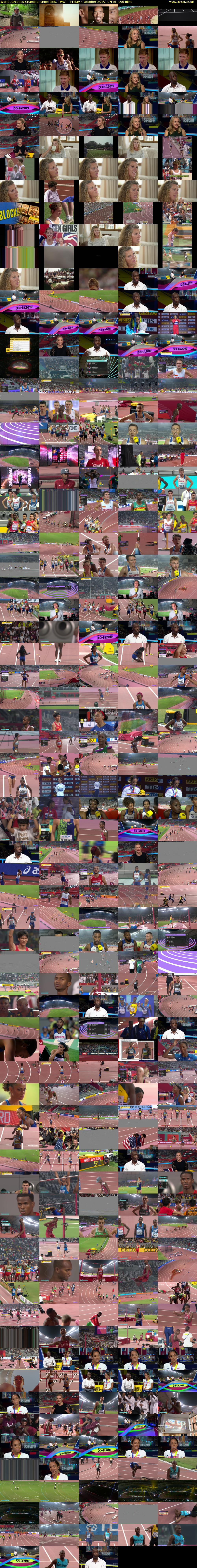 World Athletics Championships (BBC TWO) Friday 4 October 2019 17:15 - 20:30