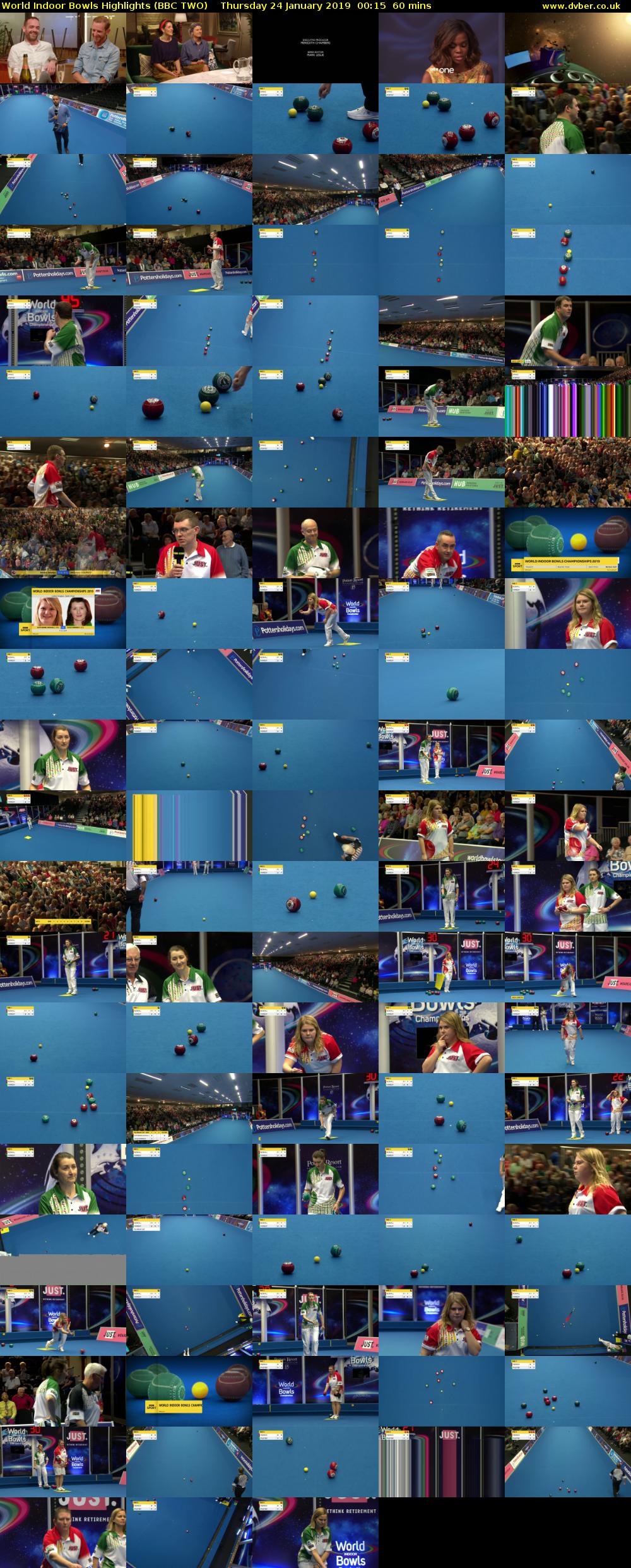 World Indoor Bowls Highlights (BBC TWO) Thursday 24 January 2019 00:15 - 01:15