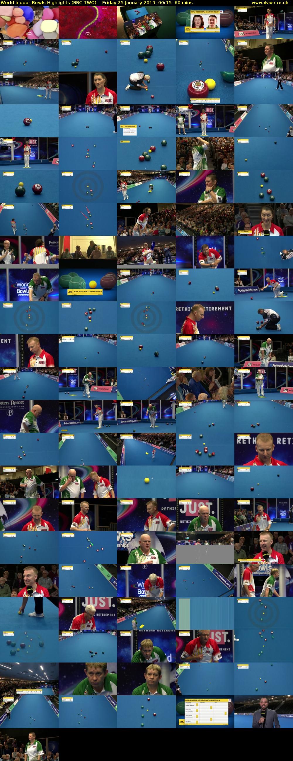 World Indoor Bowls Highlights (BBC TWO) Friday 25 January 2019 00:15 - 01:15