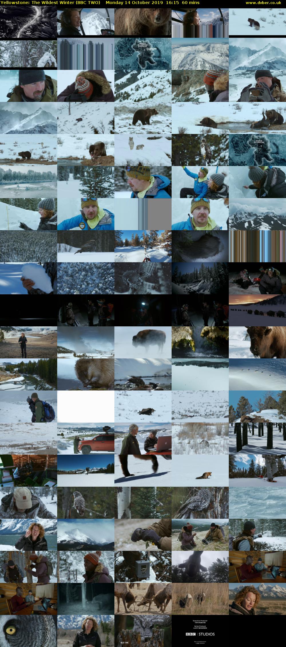 Yellowstone: The Wildest Winter (BBC TWO) Monday 14 October 2019 16:15 - 17:15
