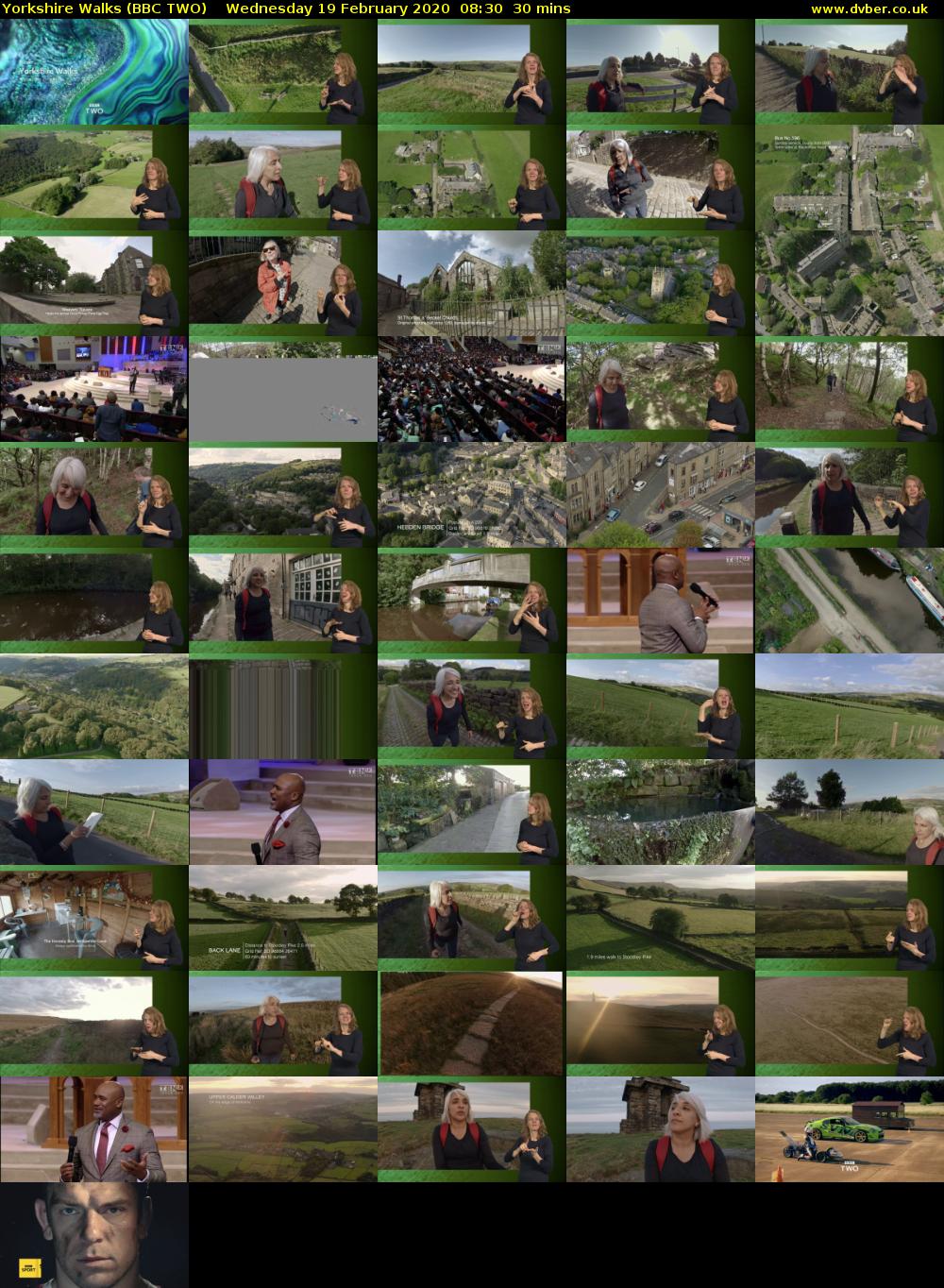 Yorkshire Walks (BBC TWO) Wednesday 19 February 2020 08:30 - 09:00