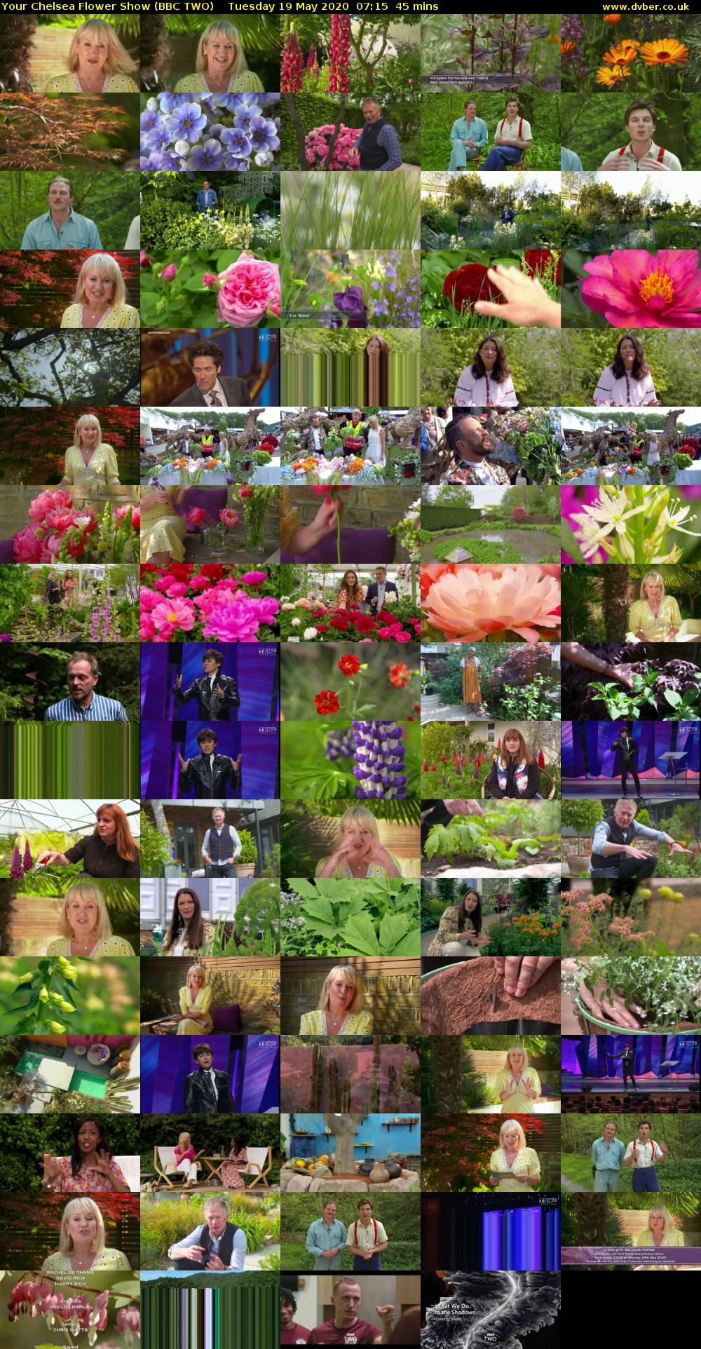 Your Chelsea Flower Show (BBC TWO) Tuesday 19 May 2020 07:15 - 08:00