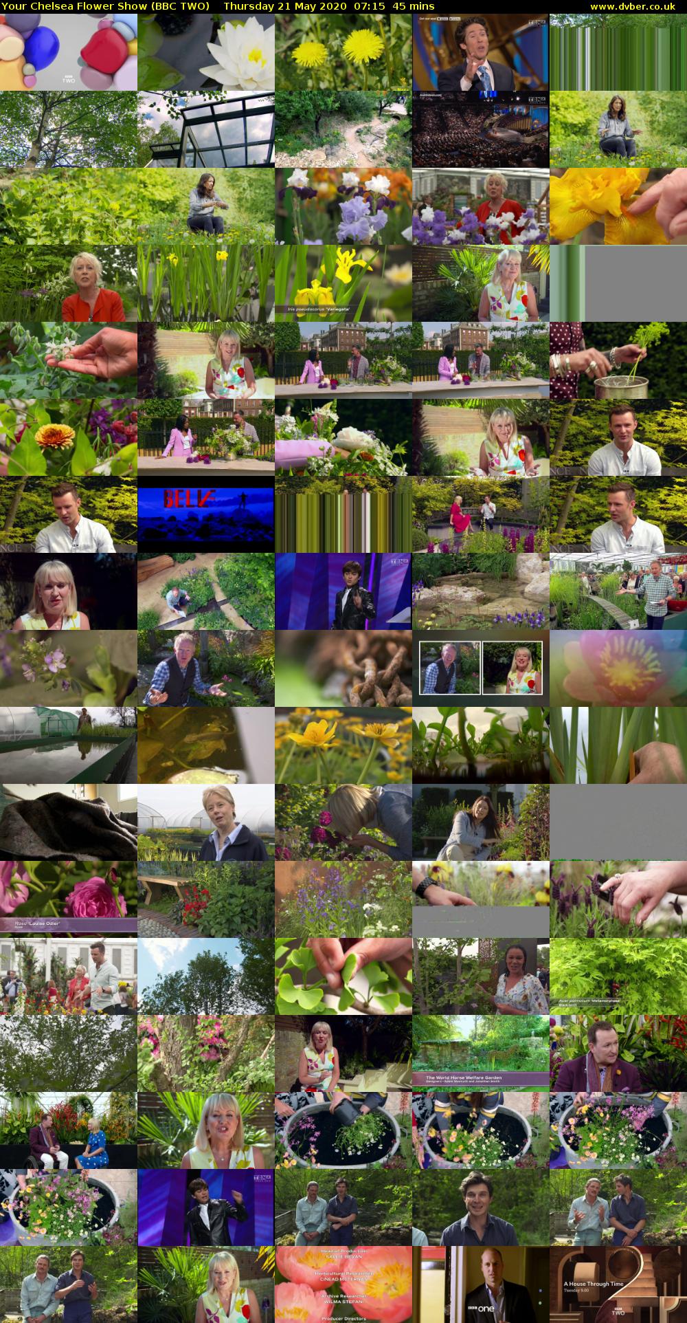 Your Chelsea Flower Show (BBC TWO) Thursday 21 May 2020 07:15 - 08:00