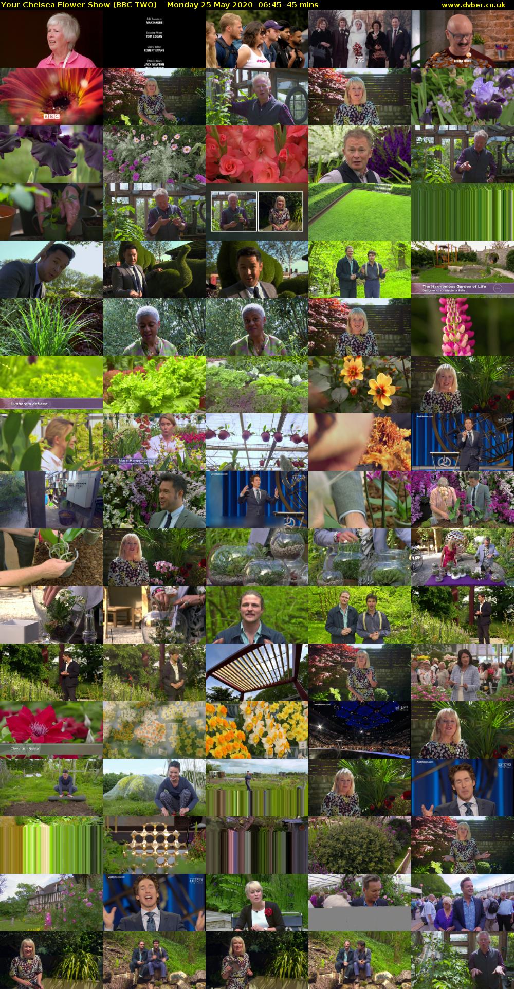Your Chelsea Flower Show (BBC TWO) Monday 25 May 2020 06:45 - 07:30