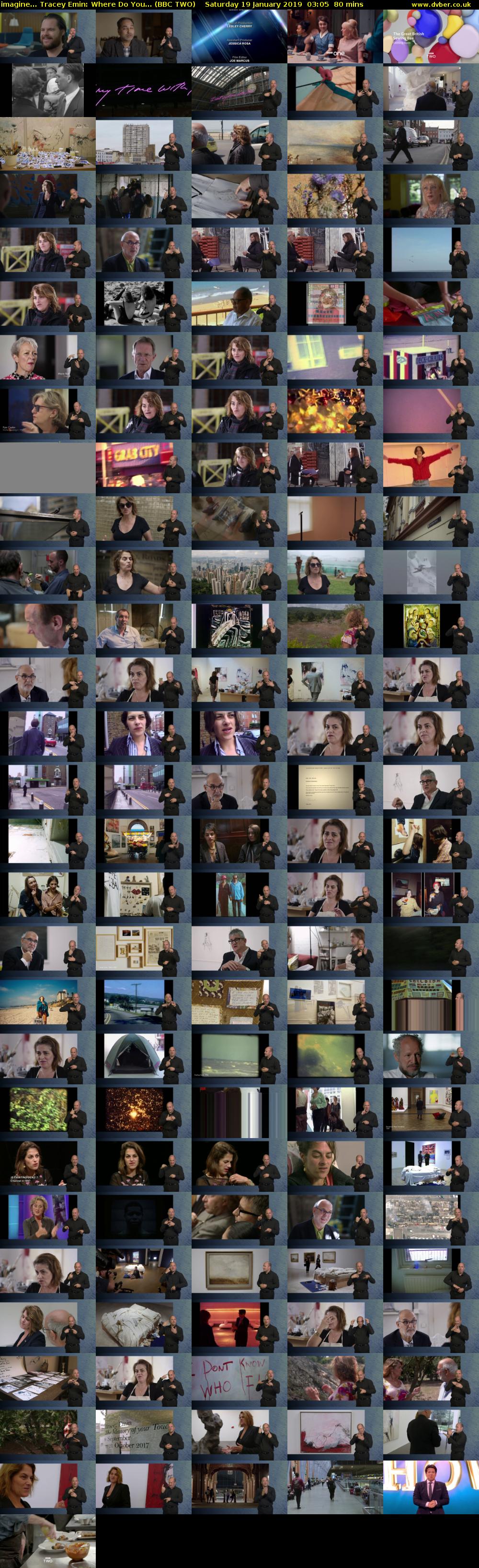 imagine... Tracey Emin: Where Do You... (BBC TWO) Saturday 19 January 2019 03:05 - 04:25
