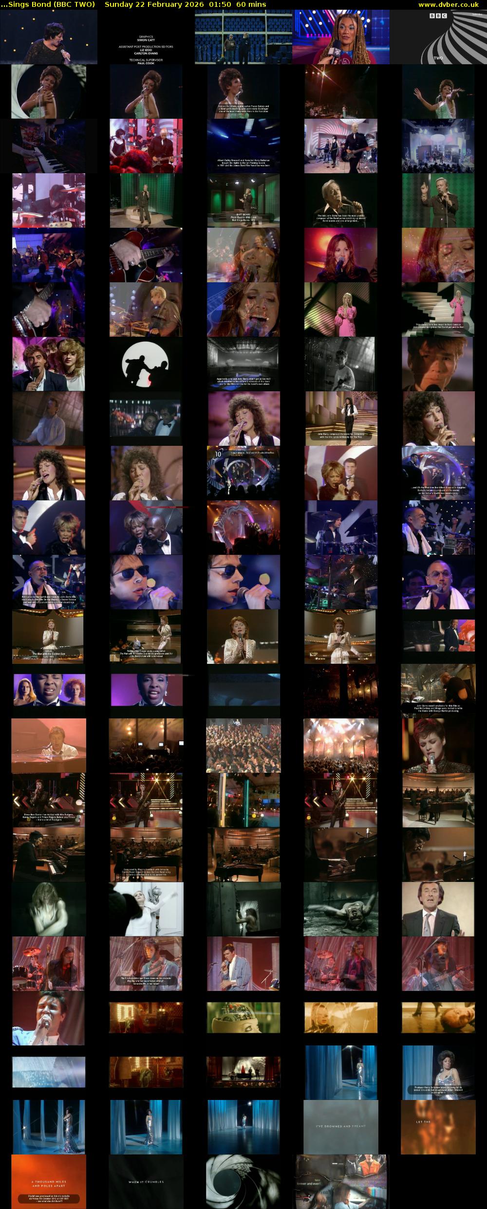 ...Sings Bond (BBC TWO) Sunday 22 February 2026 01:50 - 02:50