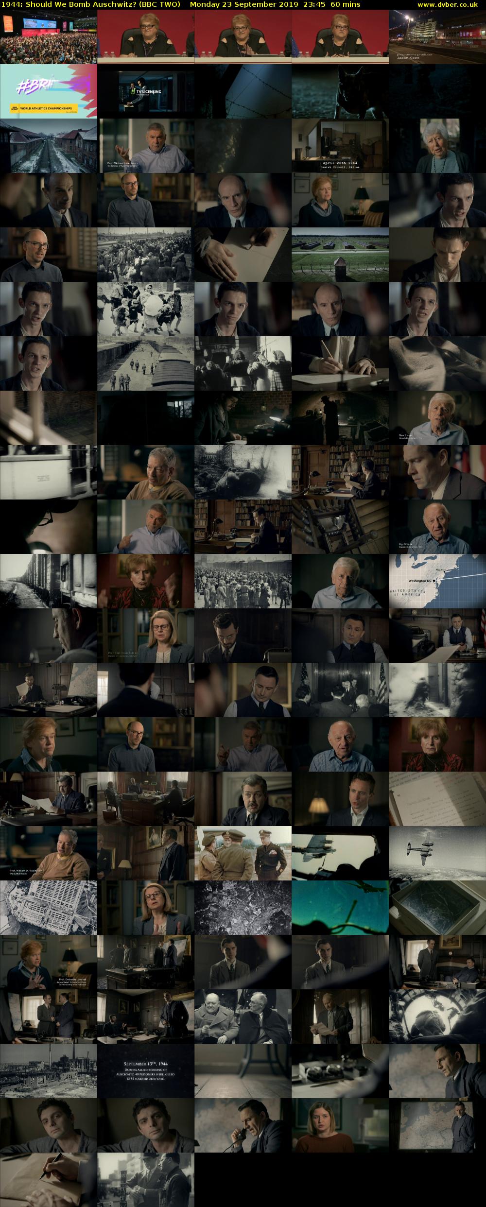 1944: Should We Bomb Auschwitz? (BBC TWO) Monday 23 September 2019 23:45 - 00:45