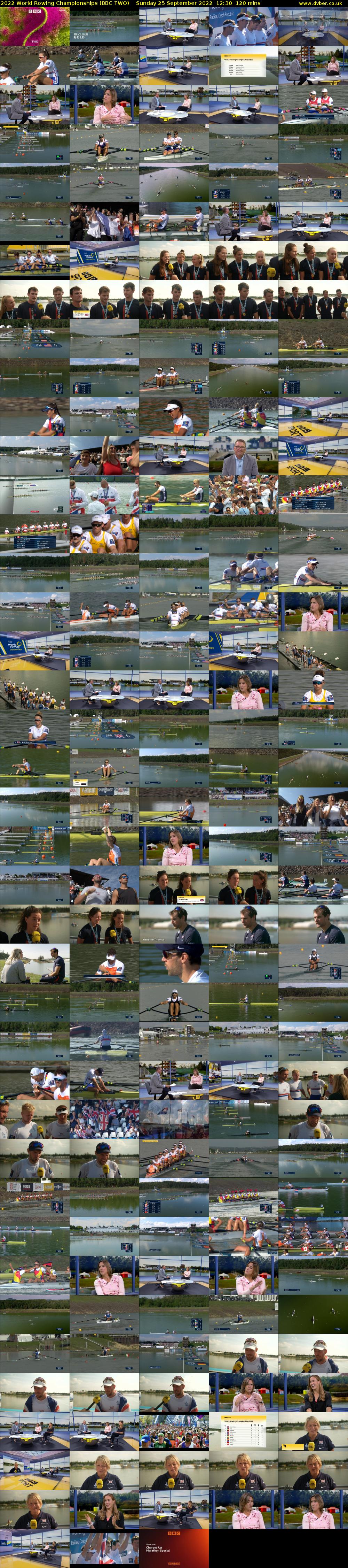 2022 World Rowing Championships (BBC TWO) Sunday 25 September 2022 12:30 - 14:30