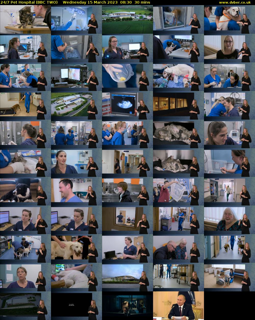 24/7 Pet Hospital (BBC TWO) Wednesday 15 March 2023 08:30 - 09:00