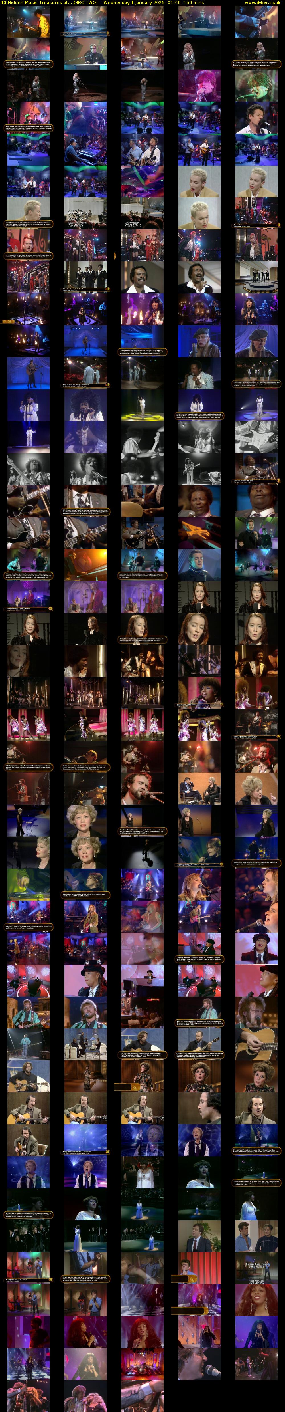 40 Hidden Music Treasures at... (BBC TWO) Wednesday 1 January 2025 01:40 - 04:10