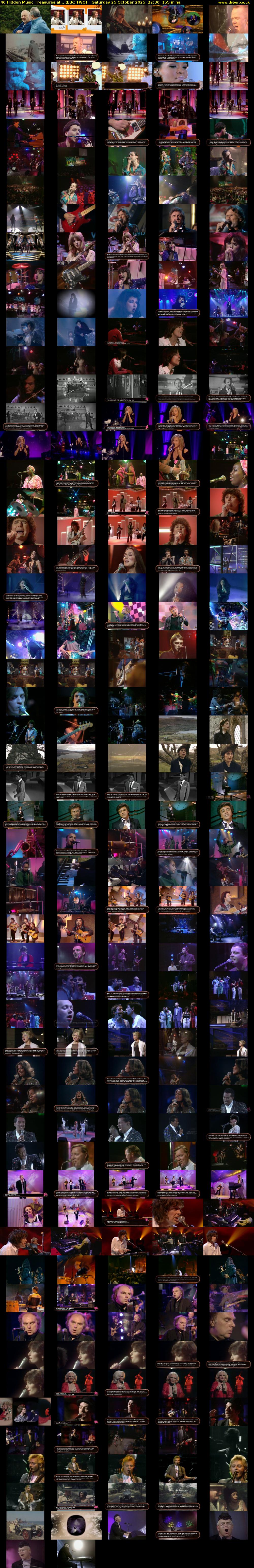 40 Hidden Music Treasures at... (BBC TWO) Saturday 25 October 2025 22:30 - 01:05