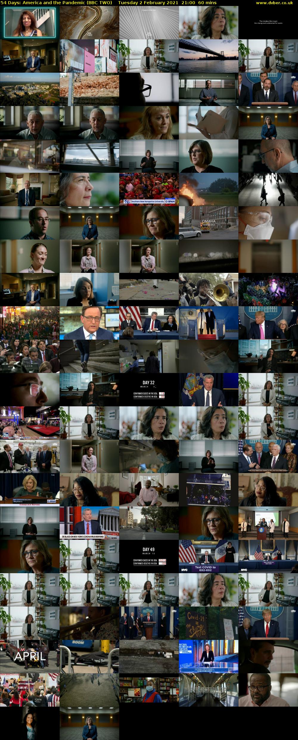 54 Days: America and the Pandemic (BBC TWO) Tuesday 2 February 2021 21:00 - 22:00